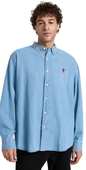 AMI Denim Shirt Used Blue/480 L