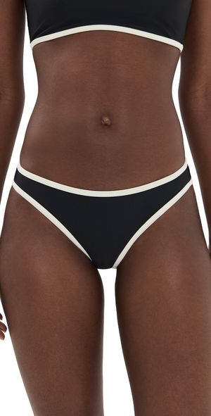 JADE Swim Most Wanted Bikini Bottoms Black w/ Ivory M