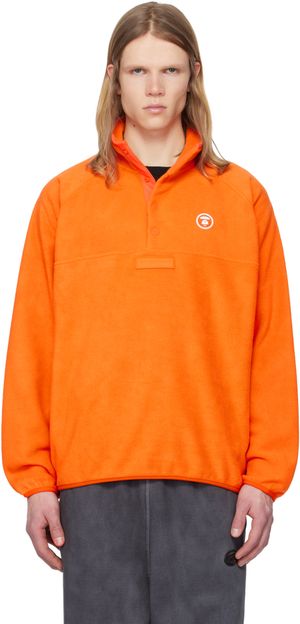 AAPE by A Bathing Ape Orange 'AAPE NOW' Sweater