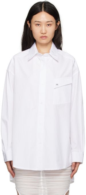Mugler White Oversized Shirt