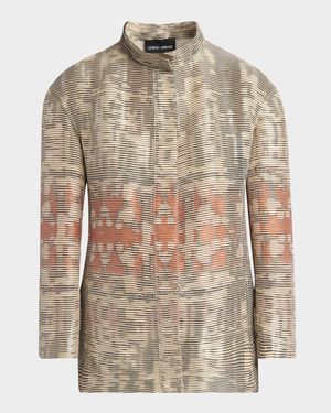 Tiger Jacquard Blazer Jacket