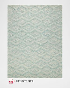 Bargello Hand-Tufted Turquoise Rug, 12' x 15'