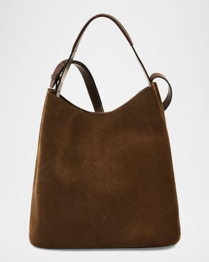 Le Laudi Suede Bucket Crossbody Bag