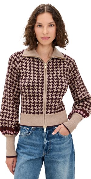 Cara Cara Lyss Jacket Houndstooth Multi Taupe XS
