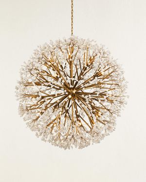 43.5" Spherical 30-Light Quartz Chandelier