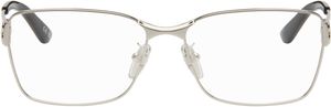 Balenciaga Lunettes rectangulaires Mercury argentées à ferrures à logo