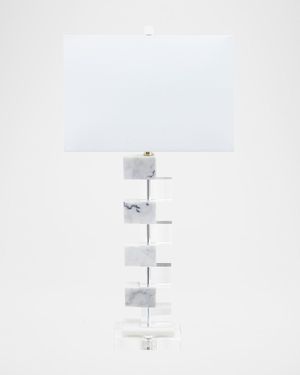 Jacobs Marble & Crystal Table Lamp