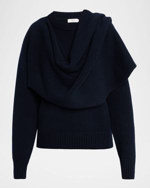 Davin Draped Wool Sweater