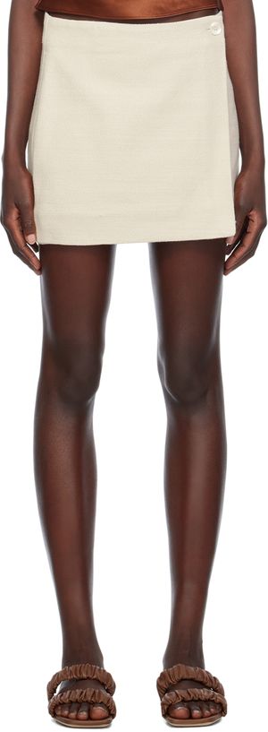 Staud Beige Tour Miniskirt