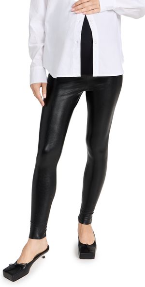 Commando Faux Leather Maternity Leggings Black L