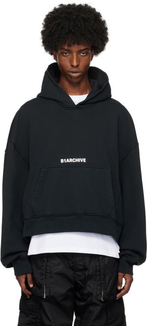 B1ARCHIVE Black Short Hoodie