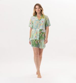 Le Chat - Pyjama short en viscose - Taille 46 - Vert