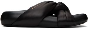 Marni Black Tie Sandals