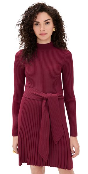 Shoshanna Tara Dress Burgundy L
