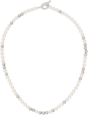 Numbering Silver & White #9705 Necklace