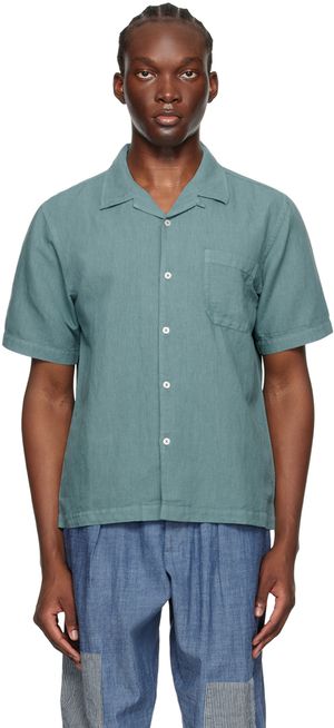 Universal Works Chemise Road bleue