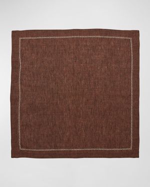 Brown Square Linen Napkin