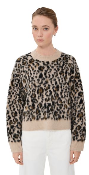 Nili Lotan Zamira Sweater Jute Leopard S
