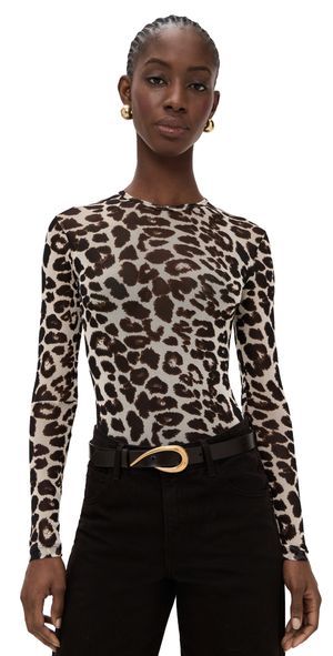 LE BOP Hannah Thong Bodysuit Leopard XXS