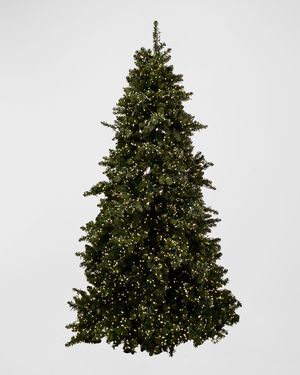 Royal Majestic Pine Pre-Lit Christmas Tree w/ Cluster Warm White LED Lights, 9'