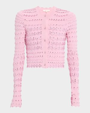 Ferris Sequined Scallop Cardigan