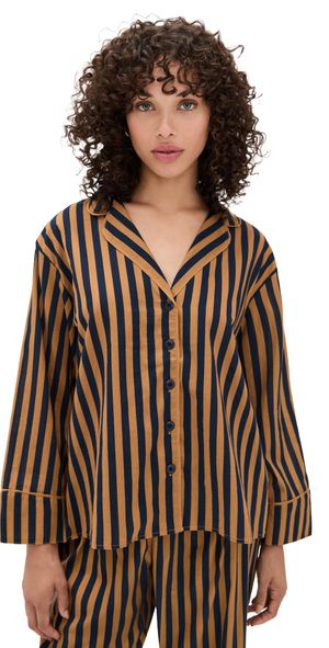 THE GREAT. The Pajama Shirt Club Stripe 1