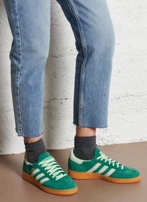 Adidas - Baskets basses en cuir velours - Taille 44 2/3 - Vert