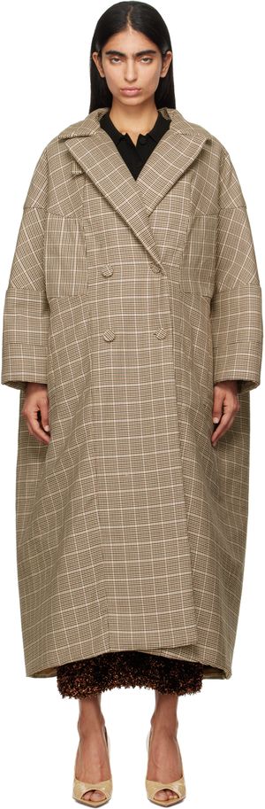 Dries Van Noten Manteau long beige