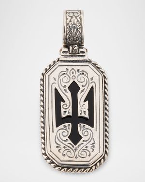 Men's Hydra Sterling Silver Onyx Pendant
