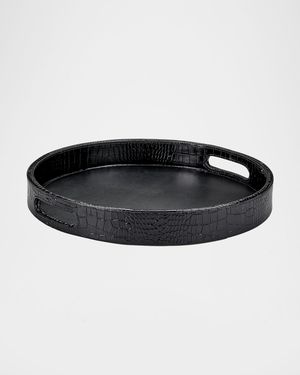 Round Leather Tray