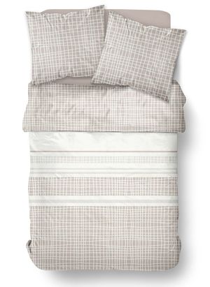 Today Linge De Maison - Parure de lit en coton - Taille 260x240 cm - Beige