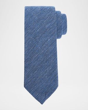 Men's Textured Wool and Silk Tie
