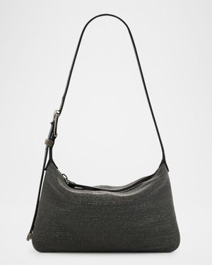 Allover Monili Leather Shoulder Bag