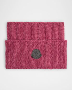 Men's Ribbed Logo Turtleneck Scarf