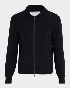 Men's Double-Face Knit Full-Zip Sweater