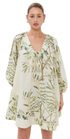 Bernadette Georgette Short Dress OLIVE TREE - BUTTER 38