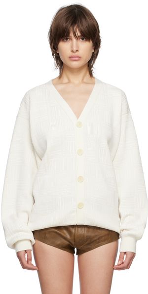 VTMNTS White Barcode Cardigan