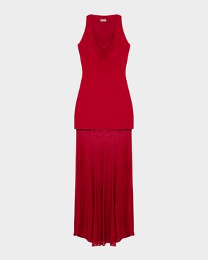 Xena Sleeveless Halter Maxi Dress
