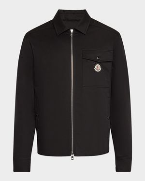 Men's Full-Zip Twill Overshirt