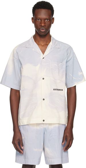 Stone Island Blue Printed Shirt