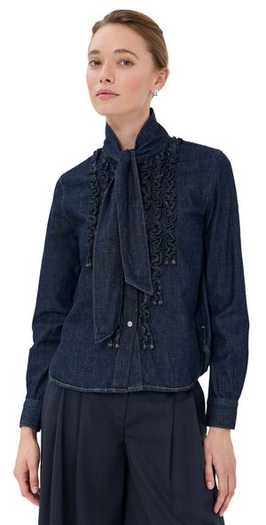 TWP Connor Button Down INDIGO RESIN L