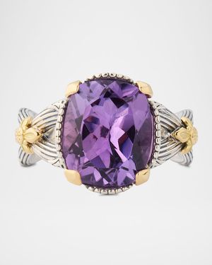 Kyma Two-Tone Amethyst Ring, Size 7