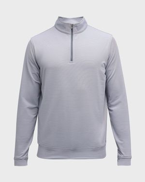 Men's Perth Micro-Stripe Half-Zip Sweater