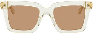 Bottega Veneta Yellow Square Sunglasses