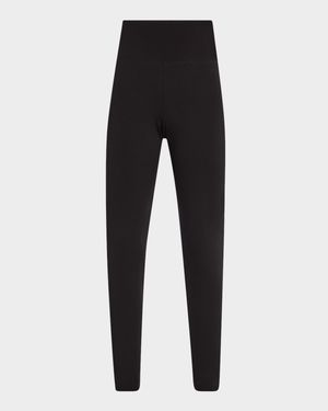 Cropped High-Rise Jersey Leggings