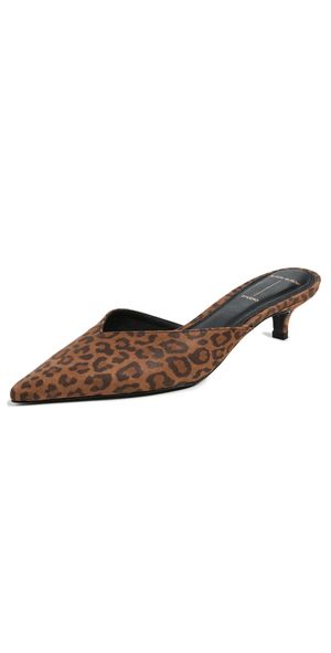 Black Suede Studio Sofia Suede Heels Leopard Nubuck 36