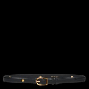 Gerard Darel - Ceinture fine à boucle en cuir - Taille 3 - Noir