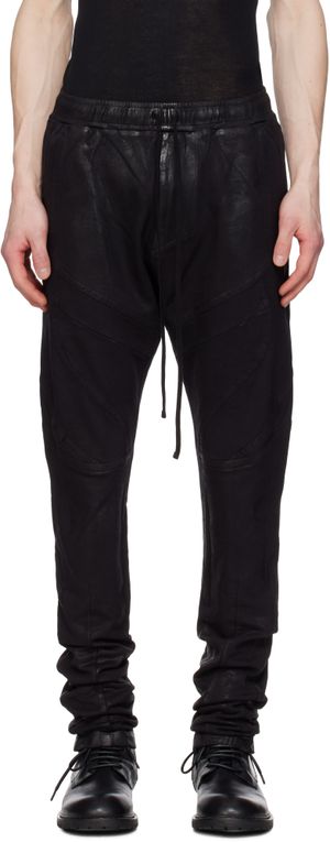 Julius Black Coated Sweatpants