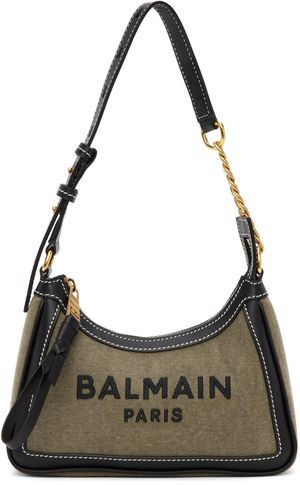 Balmain Khaki B-Army Bag