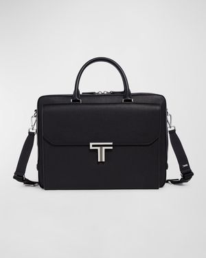 Vincenzo Zip Leather Briefcase